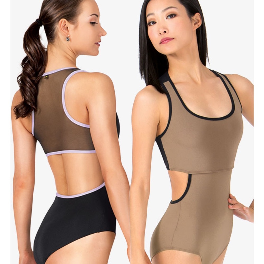 Mariia dance competition leotard M grey red
